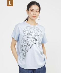 EVEX by KRIZIA  (大きいサイズ) / エヴェックス バイ クリツィア (オオキイサイズ) その他トップス | 【L】【接触冷感】【ウォッシャブル】パンサーエンブロイダリープルオーバーカットソー