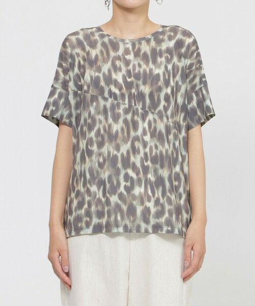 EVEX by KRIZIA  (大きいサイズ) / エヴェックス バイ クリツィア (オオキイサイズ) その他トップス | 【L】【接触冷感】【ウォシャブル】クールレオパードカットソー | 詳細3