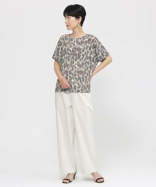 EVEX by KRIZIA  (大きいサイズ) / エヴェックス バイ クリツィア (オオキイサイズ) その他トップス | 【L】【接触冷感】【ウォシャブル】クールレオパードカットソー | 詳細2