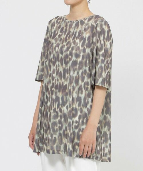 EVEX by KRIZIA  (大きいサイズ) / エヴェックス バイ クリツィア (オオキイサイズ) その他トップス | 【L】【接触冷感】【ウォシャブル】クールレオパードチュニックカットソー | 詳細4