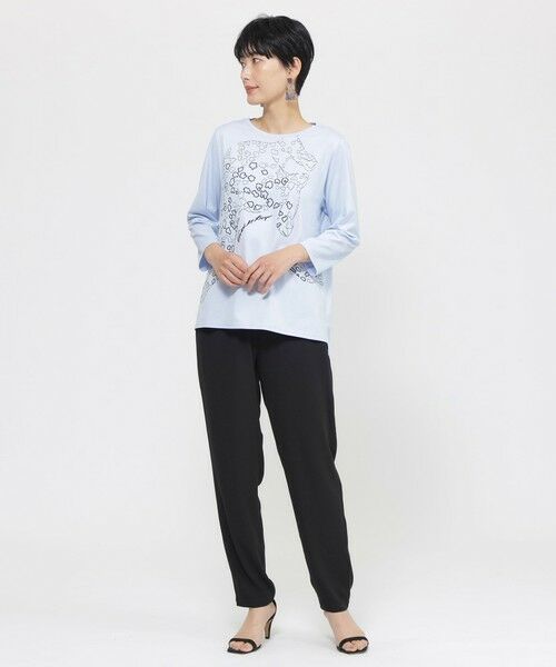 EVEX by KRIZIA  (大きいサイズ) / エヴェックス バイ クリツィア (オオキイサイズ) その他トップス | 【L】【WEB・一部店舗限定】【接触冷感】【ウォシャブル】パンサーエンブロイダリー七分袖カットソー | 詳細3