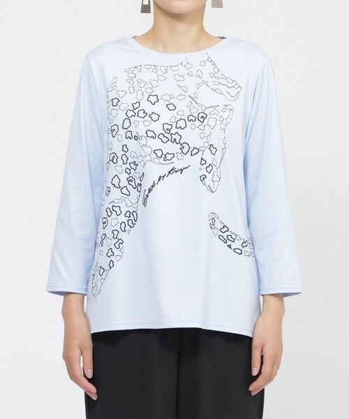 EVEX by KRIZIA  (大きいサイズ) / エヴェックス バイ クリツィア (オオキイサイズ) その他トップス | 【L】【WEB・一部店舗限定】【接触冷感】【ウォシャブル】パンサーエンブロイダリー七分袖カットソー | 詳細4