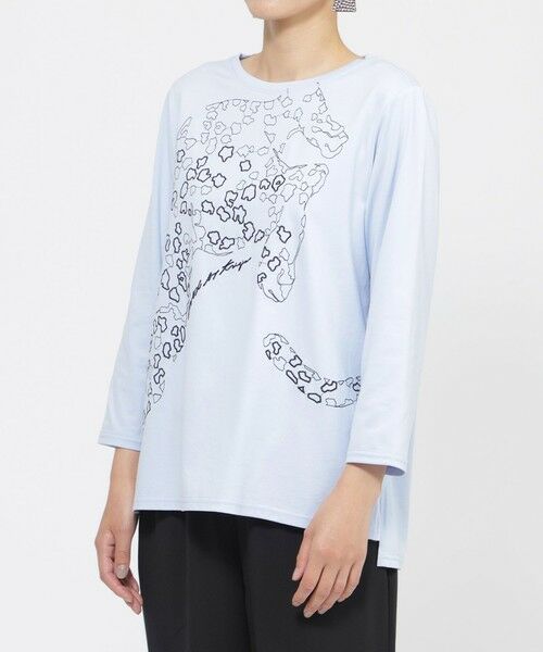 EVEX by KRIZIA  (大きいサイズ) / エヴェックス バイ クリツィア (オオキイサイズ) その他トップス | 【L】【WEB・一部店舗限定】【接触冷感】【ウォシャブル】パンサーエンブロイダリー七分袖カットソー | 詳細5