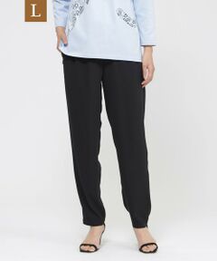 EVEX by KRIZIA  (大きいサイズ) / エヴェックス バイ クリツィア (オオキイサイズ) その他パンツ | 【L】【夏でもさらっと】【吸水速乾】【ウォシャブル】バックサテンジョーゼットイージーテーパードパンツ