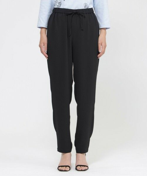 EVEX by KRIZIA  (大きいサイズ) / エヴェックス バイ クリツィア (オオキイサイズ) その他パンツ | 【L】【夏でもさらっと】【吸水速乾】【ウォシャブル】バックサテンジョーゼットイージーテーパードパンツ | 詳細2