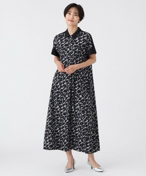 EVEX by KRIZIA  (大きいサイズ) / エヴェックス バイ クリツィア (オオキイサイズ) ロング・マキシ丈ワンピース | 【L】【接触冷感】【UV対策】【マシンウォッシャブル】カモフラパンサーワンピース | 詳細1