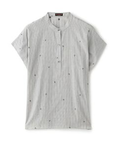 EVEX by KRIZIA  (大きいサイズ) / エヴェックス バイ クリツィア (オオキイサイズ) その他トップス | 【L】【マシンウォッシャブル】ストライプジャカードプルオーバーブラウス