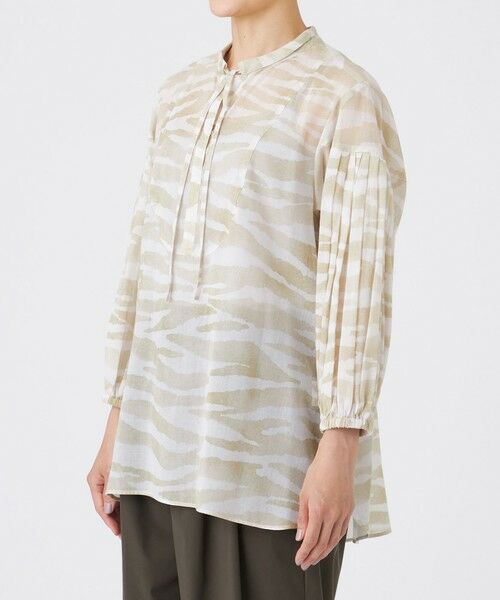 EVEX by KRIZIA  (大きいサイズ) / エヴェックス バイ クリツィア (オオキイサイズ) その他トップス | 【L】【接触冷感】【ウォシャブル】シアーボイルゼブラプルオーバーブラウス | 詳細3