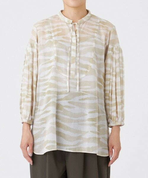 EVEX by KRIZIA  (大きいサイズ) / エヴェックス バイ クリツィア (オオキイサイズ) その他トップス | 【L】【接触冷感】【ウォシャブル】シアーボイルゼブラプルオーバーブラウス | 詳細2