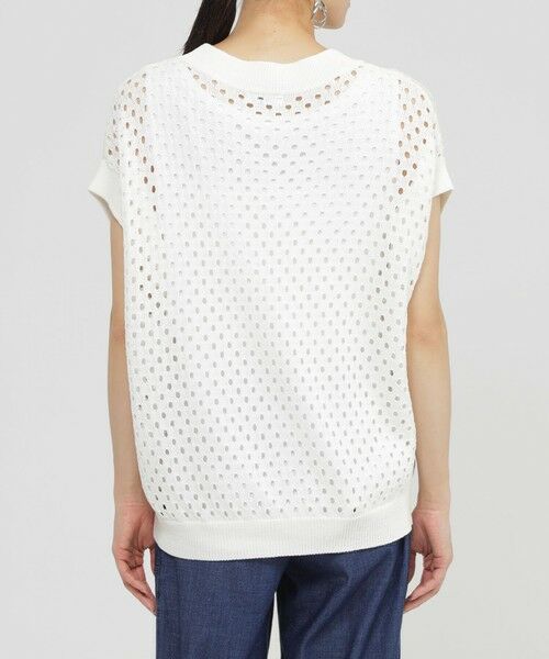 EVEX by KRIZIA  (大きいサイズ) / エヴェックス バイ クリツィア (オオキイサイズ) その他トップス | 【L】【SANYO Style EDITION掲載】【ウォッシャブル】アイレットメッシュレイヤードニット | 詳細5