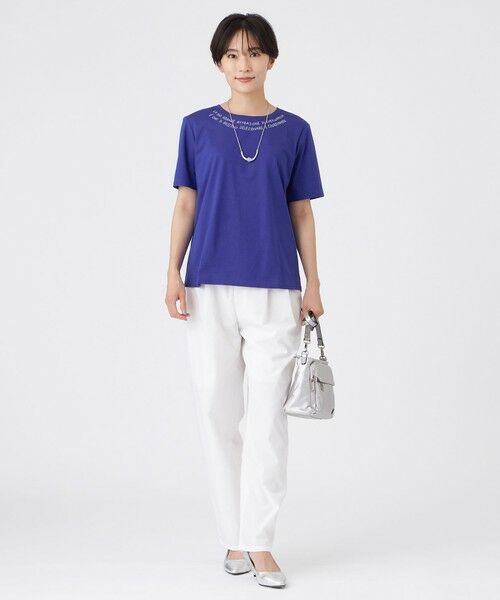 EVEX by KRIZIA  (大きいサイズ) / エヴェックス バイ クリツィア (オオキイサイズ) その他トップス | 【L】【接触冷感】【ウォッシャブル】ネックエンブロイダリーカットソー | 詳細3