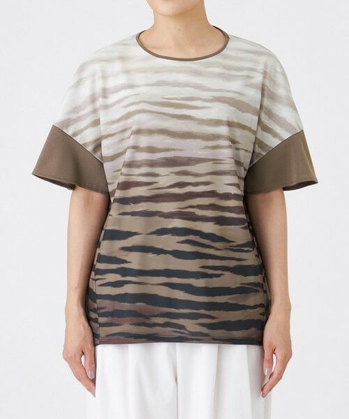 EVEX by KRIZIA  (大きいサイズ) / エヴェックス バイ クリツィア (オオキイサイズ) その他トップス | 【L】【接触冷感】【ウォッシャブル】グラデーションゼブラカットソー | 詳細3