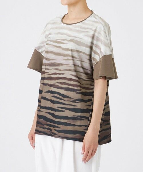 EVEX by KRIZIA  (大きいサイズ) / エヴェックス バイ クリツィア (オオキイサイズ) その他トップス | 【L】【接触冷感】【ウォッシャブル】グラデーションゼブラカットソー | 詳細4