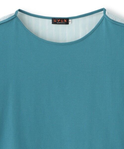 EVEX by KRIZIA  (大きいサイズ) / エヴェックス バイ クリツィア (オオキイサイズ) その他トップス | 【L】【マシンウォッシャブル】ストライプジャカードコンビカットソー | 詳細4