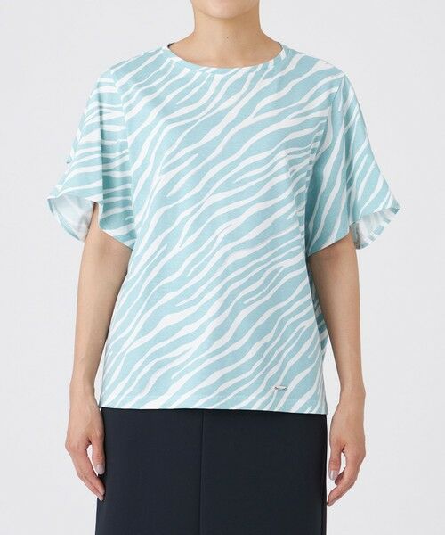 EVEX by KRIZIA  (大きいサイズ) / エヴェックス バイ クリツィア (オオキイサイズ) その他トップス | 【L】【ウォッシャブル】フローゼブラグリッタープリントカットソー | 詳細4