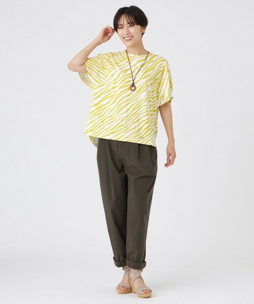 EVEX by KRIZIA  (大きいサイズ) / エヴェックス バイ クリツィア (オオキイサイズ) その他トップス | 【L】【ウォッシャブル】フローゼブラグリッタープリントカットソー | 詳細1