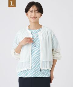 EVEX by KRIZIA  (大きいサイズ) / エヴェックス バイ クリツィア (オオキイサイズ) その他トップス | 【L】【ウォッシャブル】シアージャージージャケット