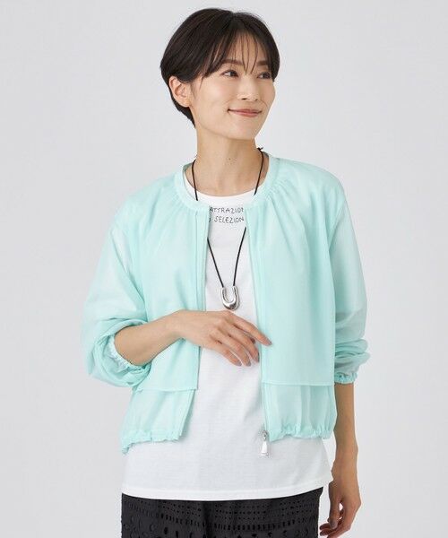 EVEX by KRIZIA  (大きいサイズ) / エヴェックス バイ クリツィア (オオキイサイズ) その他トップス | 【L】【ウォッシャブル】シアージャージージャケット | 詳細6