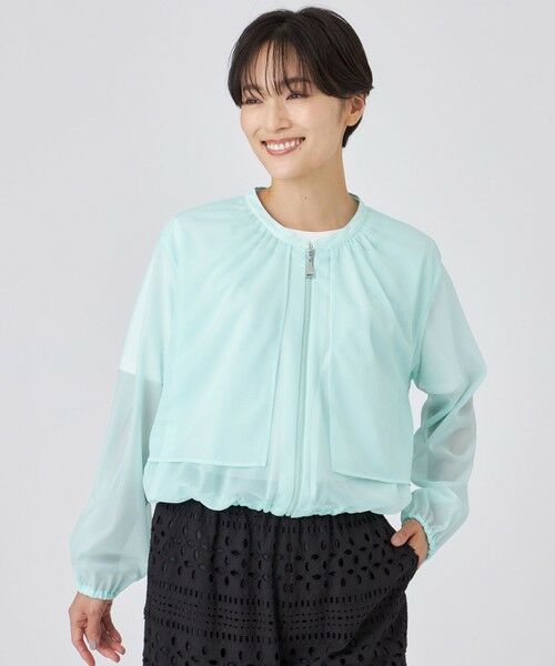 EVEX by KRIZIA  (大きいサイズ) / エヴェックス バイ クリツィア (オオキイサイズ) その他トップス | 【L】【ウォッシャブル】シアージャージージャケット | 詳細7