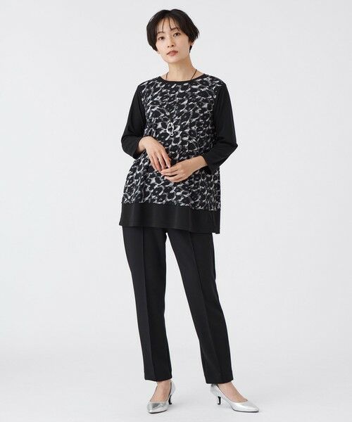 EVEX by KRIZIA  (大きいサイズ) / エヴェックス バイ クリツィア (オオキイサイズ) その他トップス | 【L】【接触冷感】【UV対策】【マシンウォッシャブル】カモフラパンサーチュニックカットソー | 詳細1