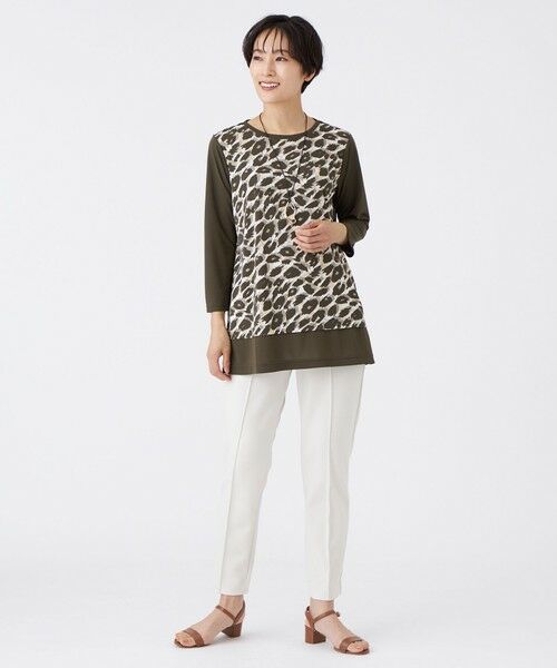 EVEX by KRIZIA  (大きいサイズ) / エヴェックス バイ クリツィア (オオキイサイズ) その他トップス | 【L】【接触冷感】【UV対策】【マシンウォッシャブル】カモフラパンサーチュニックカットソー | 詳細2