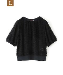 EVEX by KRIZIA  (大きいサイズ) / エヴェックス バイ クリツィア (オオキイサイズ) その他トップス | 【L】【ウォッシャブル】ラメカットジャカードコンビプルオーバー