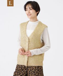 EVEX by KRIZIA  (大きいサイズ) / エヴェックス バイ クリツィア (オオキイサイズ) その他トップス | 【L】【ウォッシャブル】メタリックヤーンニットベスト