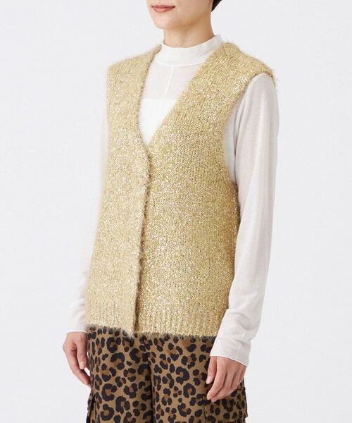 EVEX by KRIZIA  (大きいサイズ) / エヴェックス バイ クリツィア (オオキイサイズ) その他トップス | 【L】【ウォッシャブル】メタリックヤーンニットベスト | 詳細4