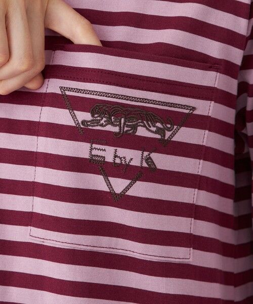 EVEX by KRIZIA  (大きいサイズ) / エヴェックス バイ クリツィア (オオキイサイズ) その他トップス | 【L】【接触冷感】【マシンウォッシャブル】エンブロイダリーボーダーカットソー | 詳細7