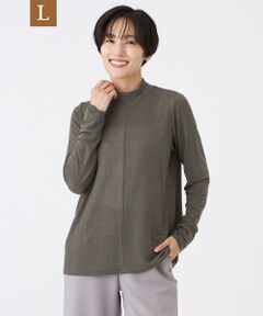 EVEX by KRIZIA  (大きいサイズ) / エヴェックス バイ クリツィア (オオキイサイズ) その他トップス | 【L】【ウォッシャブル】シアーラメジャージーハイネックカットソー