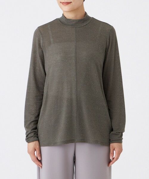 EVEX by KRIZIA  (大きいサイズ) / エヴェックス バイ クリツィア (オオキイサイズ) その他トップス | 【L】【ウォッシャブル】シアーラメジャージーハイネックカットソー | 詳細3