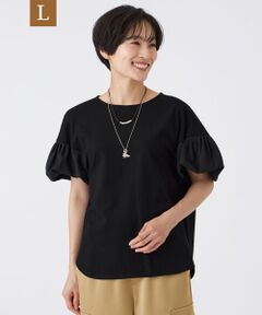 EVEX by KRIZIA  (大きいサイズ) / エヴェックス バイ クリツィア (オオキイサイズ) その他トップス | 【L】【接触冷感】【マシンウォッシャブル】スパンローンコンビカットソー