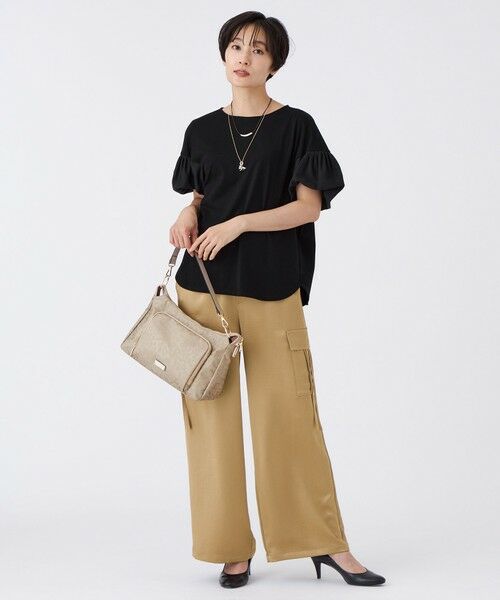 EVEX by KRIZIA  (大きいサイズ) / エヴェックス バイ クリツィア (オオキイサイズ) その他トップス | 【L】【接触冷感】【マシンウォッシャブル】スパンローンコンビカットソー | 詳細2