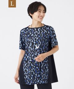 EVEX by KRIZIA  (大きいサイズ) / エヴェックス バイ クリツィア (オオキイサイズ) その他トップス | 【L】【接触冷感】【マシンウォッシャブル】パンサードットチュニックカットソー