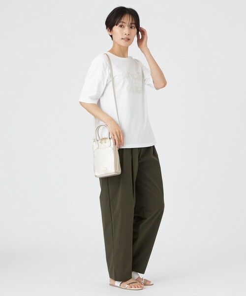 EVEX by KRIZIA  (大きいサイズ) / エヴェックス バイ クリツィア (オオキイサイズ) その他トップス | 【L】【接触冷感】【ウォッシャブル】グリッターロゴプリントカットソー | 詳細1