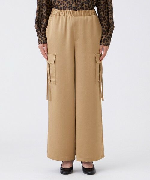 EVEX by KRIZIA  (大きいサイズ) / エヴェックス バイ クリツィア (オオキイサイズ) その他パンツ | 【L】【マシンウォッシャブル】ソフトサテンカーゴパンツ | 詳細2