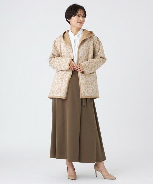 EVEX by KRIZIA  (大きいサイズ) / エヴェックス バイ クリツィア (オオキイサイズ) テーラードジャケット | 【L】【リバーシブル】【ウォッシャブル】レオパードダンボールフーデットコーディガン | 詳細4