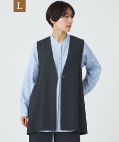 EVEX by KRIZIA  (大きいサイズ) / エヴェックス バイ クリツィア (オオキイサイズ) ベスト | 【L】【吸水速乾】【遮熱】【着用じわ防止】【ストレッチ性】ドライメランジフレアジレ