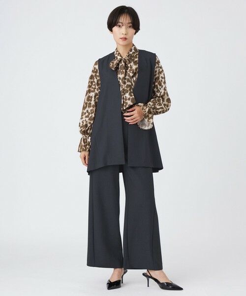 EVEX by KRIZIA  (大きいサイズ) / エヴェックス バイ クリツィア (オオキイサイズ) ベスト | 【L】【吸水速乾】【遮熱】【着用じわ防止】【ストレッチ性】ドライメランジフレアジレ | 詳細2