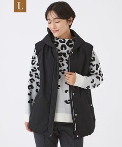 EVEX by KRIZIA  (大きいサイズ) / エヴェックス バイ クリツィア (オオキイサイズ) ベスト | 【L】【カタログ掲載】【はっ水・マシンウォッシャブル】グレイスメモリーフーデッドジレ