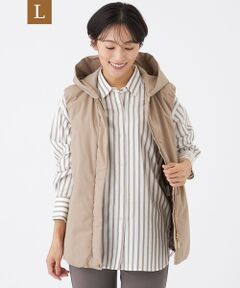 EVEX by KRIZIA  (大きいサイズ) / エヴェックス バイ クリツィア (オオキイサイズ) ベスト | 【L】【カタログ掲載】【はっ水・マシンウォッシャブル】グレイスメモリーフーデッドジレ