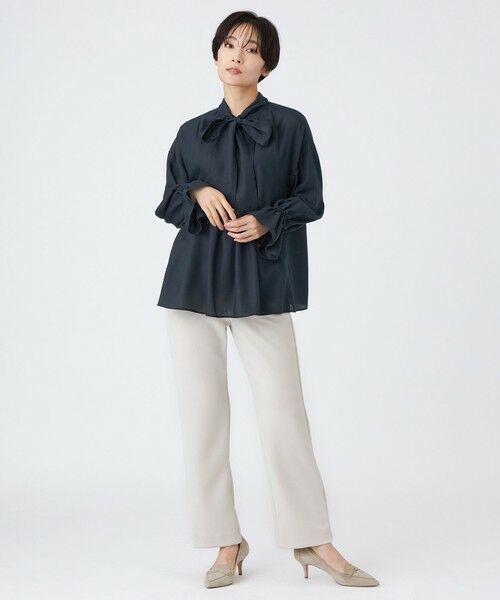 EVEX by KRIZIA  (大きいサイズ) / エヴェックス バイ クリツィア (オオキイサイズ) その他トップス | 【L】【マシンウォッシャブル】スパンローンボウタイブラウス | 詳細3