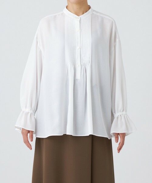 EVEX by KRIZIA  (大きいサイズ) / エヴェックス バイ クリツィア (オオキイサイズ) その他トップス | 【L】【マシンウォッシャブル】スパンローンボウタイブラウス | 詳細7