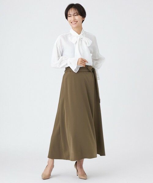 EVEX by KRIZIA  (大きいサイズ) / エヴェックス バイ クリツィア (オオキイサイズ) その他トップス | 【L】【マシンウォッシャブル】スパンローンボウタイブラウス | 詳細1