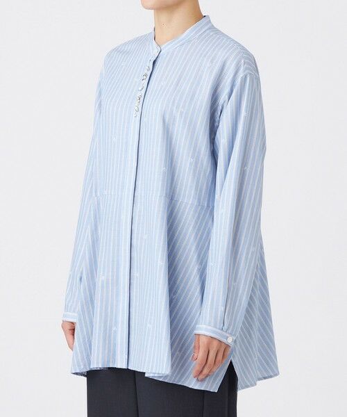 EVEX by KRIZIA  (大きいサイズ) / エヴェックス バイ クリツィア (オオキイサイズ) その他トップス | 【L】【カタログ掲載品】【ウォッシャブル】ストライプジャカードビジューブラウス | 詳細5