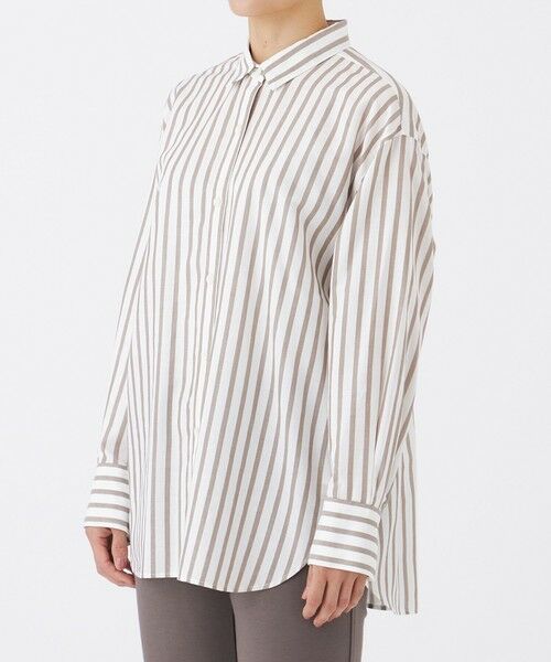 EVEX by KRIZIA  (大きいサイズ) / エヴェックス バイ クリツィア (オオキイサイズ) その他トップス | 【L】【カタログ掲載】【ウォッシャブル】ジャカードラメストライプシャツ | 詳細5