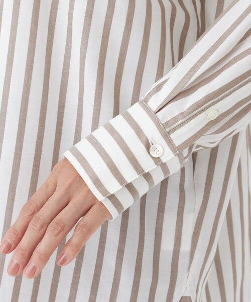 EVEX by KRIZIA  (大きいサイズ) / エヴェックス バイ クリツィア (オオキイサイズ) その他トップス | 【L】【カタログ掲載】【ウォッシャブル】ジャカードラメストライプシャツ | 詳細7