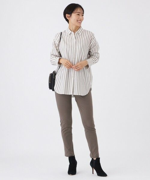 EVEX by KRIZIA  (大きいサイズ) / エヴェックス バイ クリツィア (オオキイサイズ) その他トップス | 【L】【カタログ掲載】【ウォッシャブル】ジャカードラメストライプシャツ | 詳細2