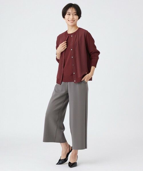 EVEX by KRIZIA  (大きいサイズ) / エヴェックス バイ クリツィア (オオキイサイズ) その他トップス | 【L】【ウォッシャブル】レーヨンストレッチニットコンビカーディガン | 詳細2