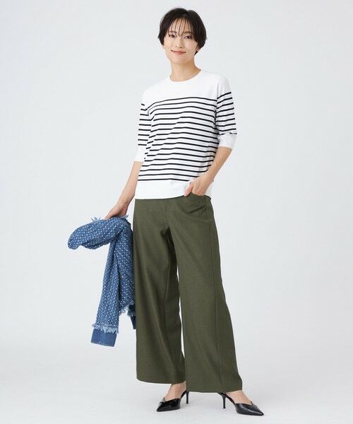 EVEX by KRIZIA  (大きいサイズ) / エヴェックス バイ クリツィア (オオキイサイズ) その他トップス | 【L】【ウォッシャブル】レーヨンストレッチニットプルオーバー | 詳細1